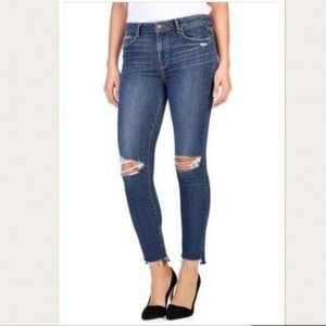 Paige Verdugo Ankle Ripped Step Hem Jeans